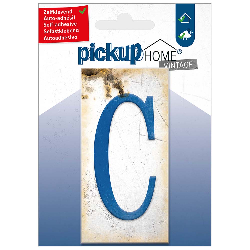 Pickup  Home Vintage 50x100 mm blauw c - Acrylaat 3 mm zelfklevend - 213021000C- EAN 8711234019523 - rechthoekig kunststof tegeltje met vintage uitstraling - weerbestendig