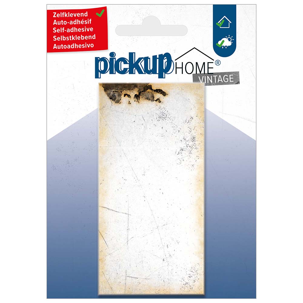 Pickup  Home Vintage 50x100 mm blauw blanco - Acrylaat 3 mm zelfklevend - 2130210010- EAN 8711234019530 - rechthoekig kunststof tegeltje met vintage uitstraling - weerbestendig
