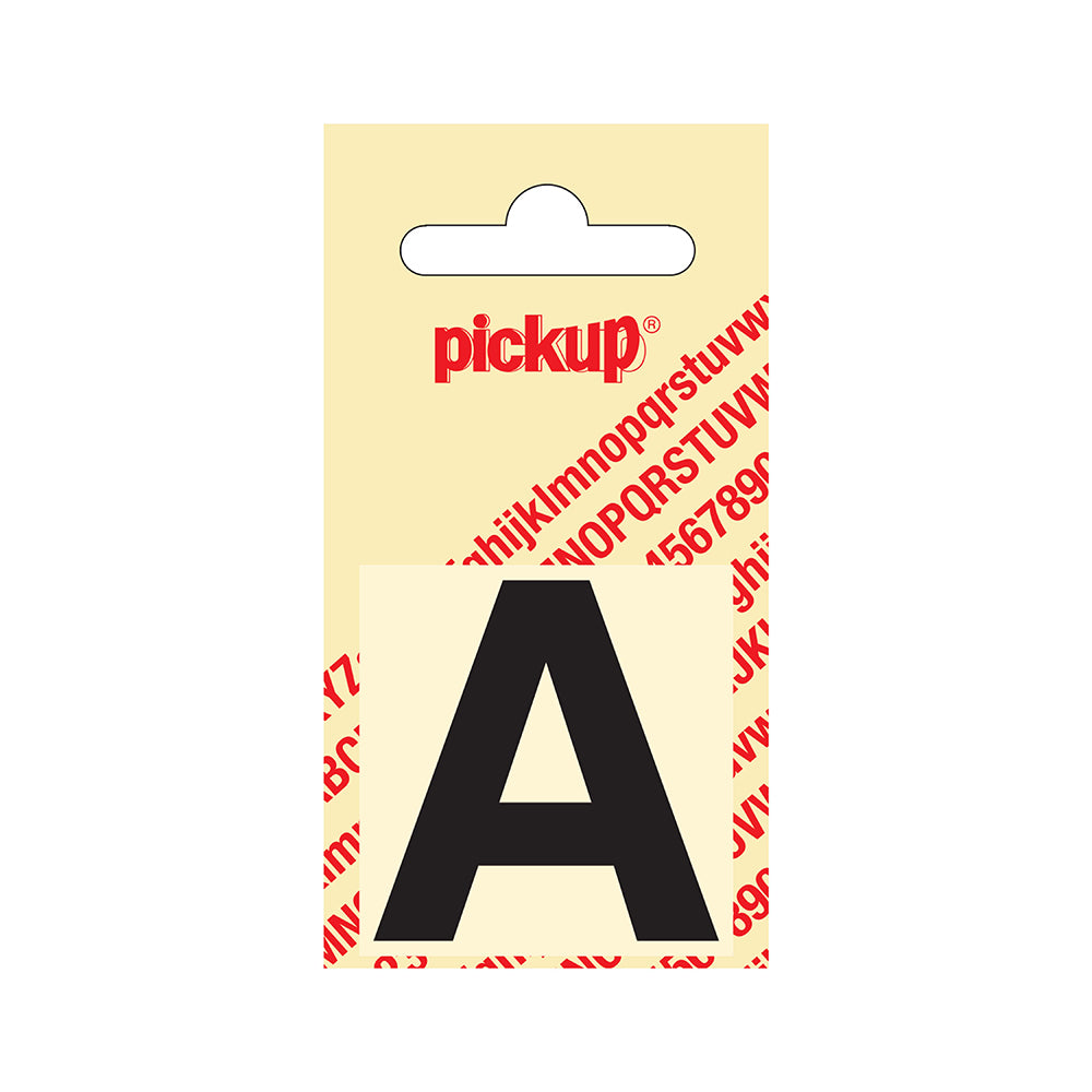 Plakletter Helvetica 40 mm - zwart A - Helvetica - 31202040A - EAN 8711234101006 - zelfklevend vinyl
