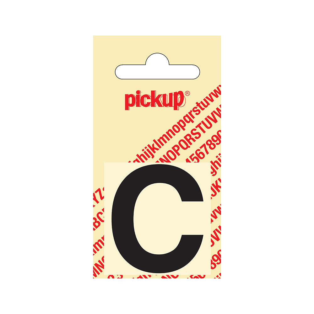 Plakletter Helvetica 40 mm - zwart C - Helvetica - 31202040C - EAN 8711234101020 - zelfklevend vinyl