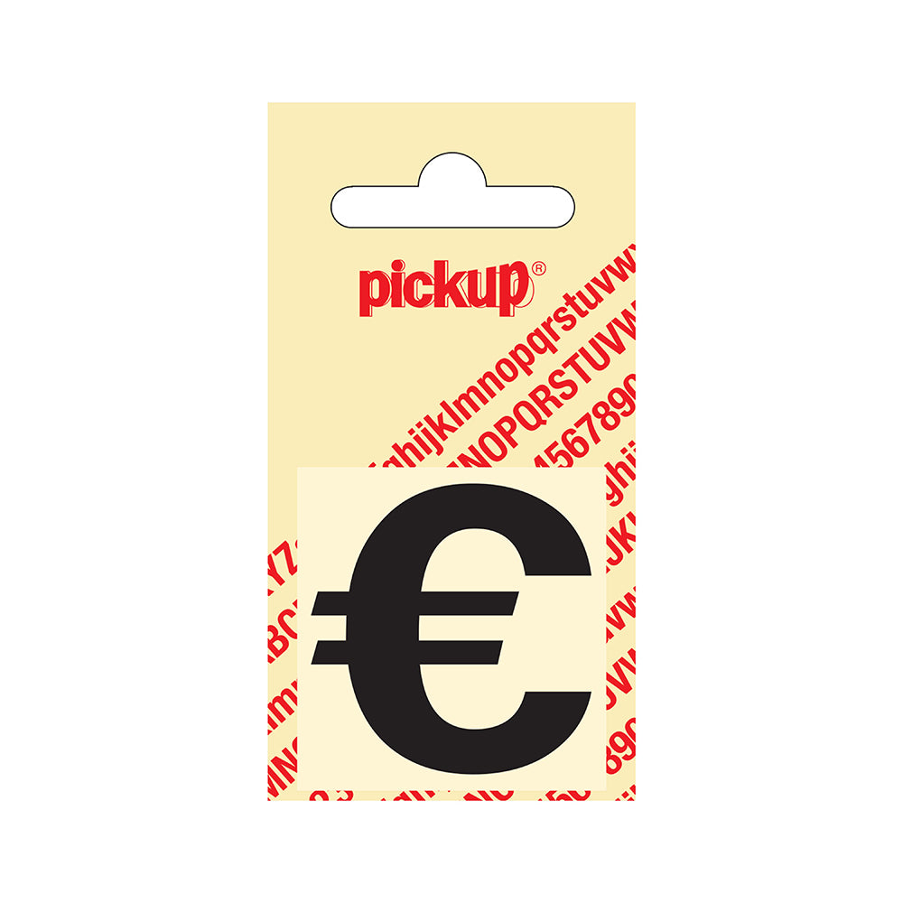 Plakletter Helvetica 40 mm - zwart euroteken - Helvetica - 31202040EURO - EAN 8711234101273 - zelfklevend vinyl