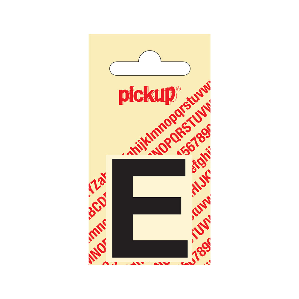 Plakletter Helvetica 40 mm - zwart E - Helvetica - 31202040E - EAN 8711234101044 - zelfklevend vinyl