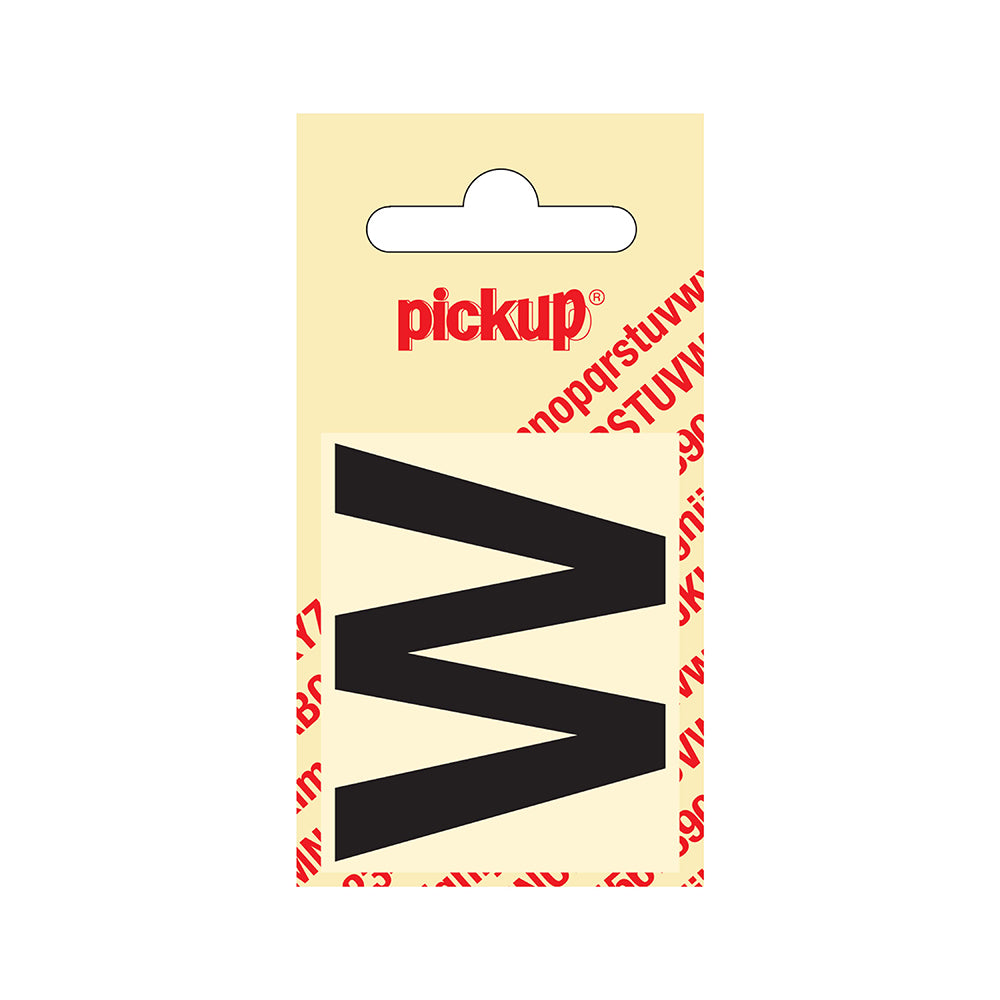 Plakletter Helvetica 40 mm - zwart W - Helvetica - 31202040W - EAN 8711234101228 - zelfklevend vinyl