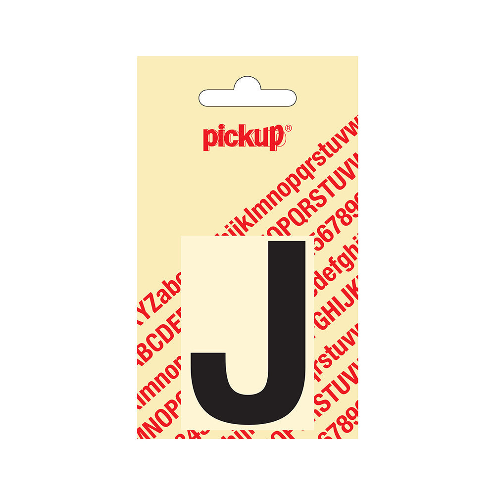 Plakletter Helvetica 60 mm - zwart J - Helvetica - 31202060J - EAN 8711234121097 - zelfklevend vinyl