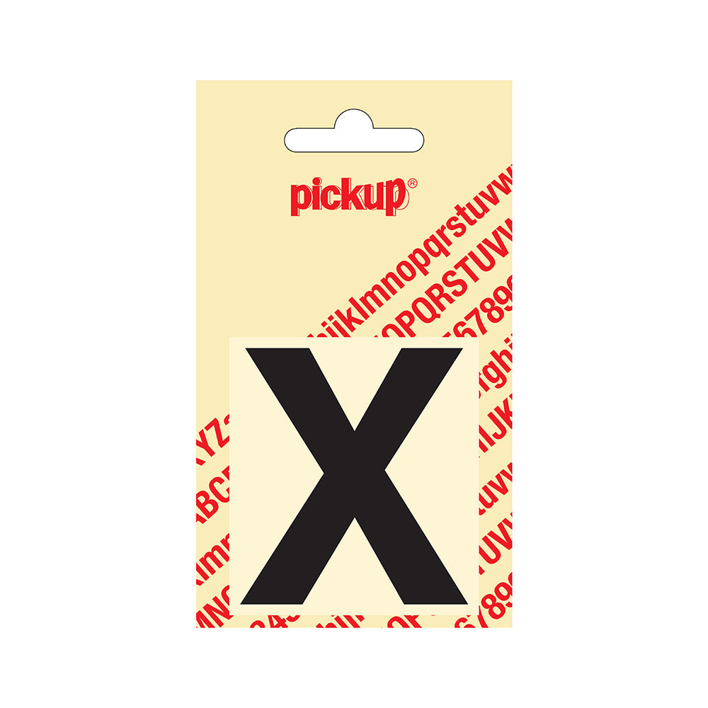 Plakletter Helvetica 60 mm - zwart X - Helvetica - 31202060X - EAN 8711234121233 - zelfklevend vinyl