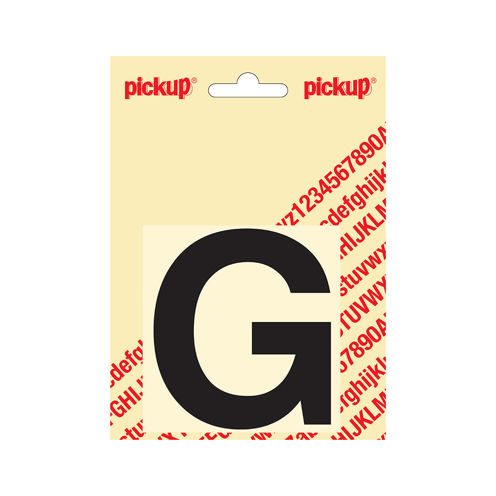 Plakletter Helvetica 80 mm - zwart G - Helvetica - 31202080G - EAN 8711234131065 - zelfklevend vinyl