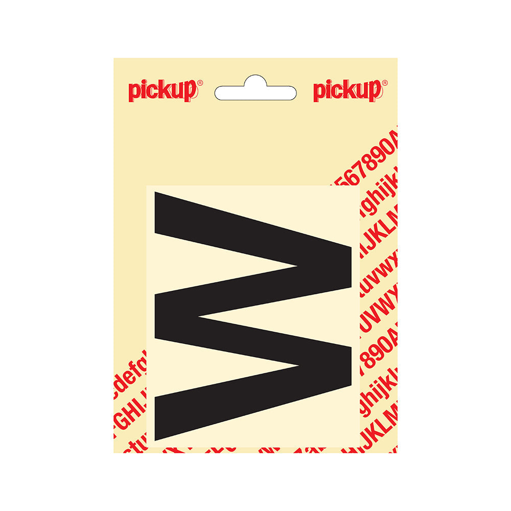 Plakletter Helvetica 80 mm - zwart W - Helvetica - 31202080W - EAN 8711234131225 - zelfklevend vinyl
