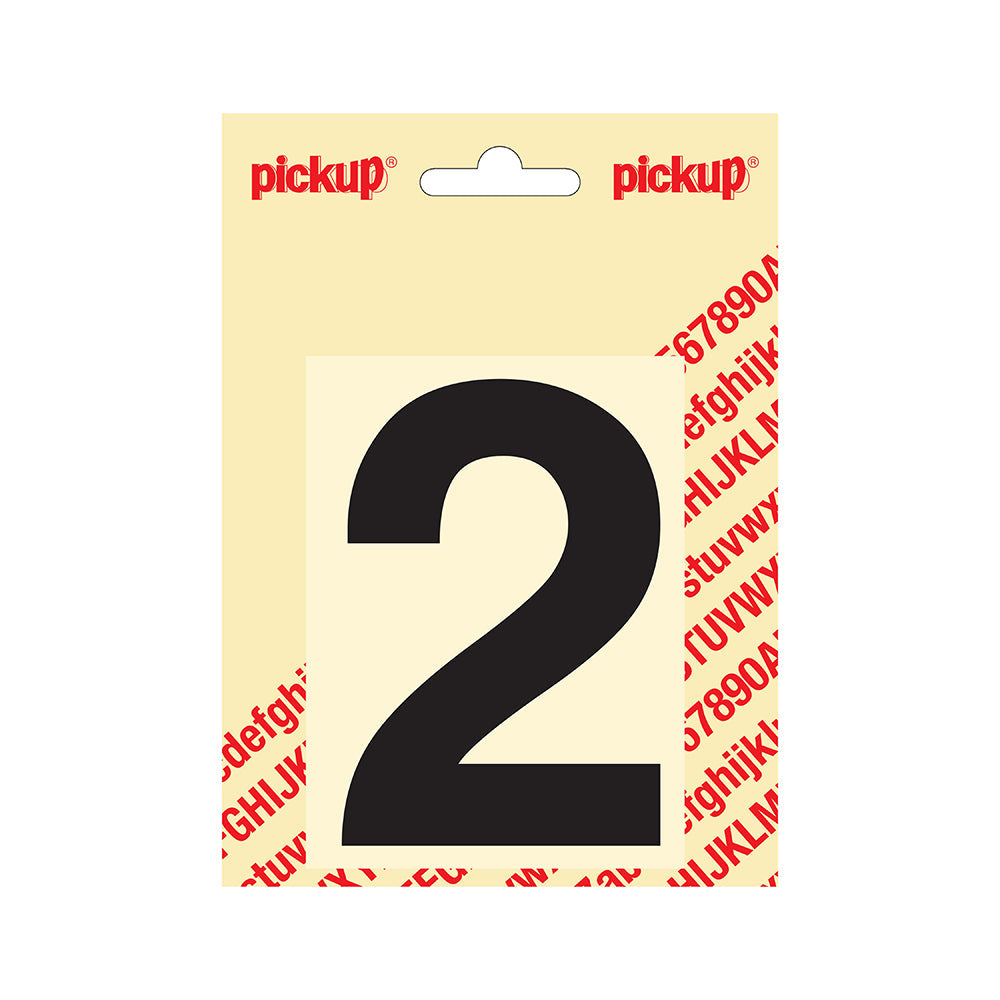 Plakcijfer Helvetica 100 mm - zwart 2 - Helvetica - 312021002 - EAN 8711234141323 - zelfklevend vinyl