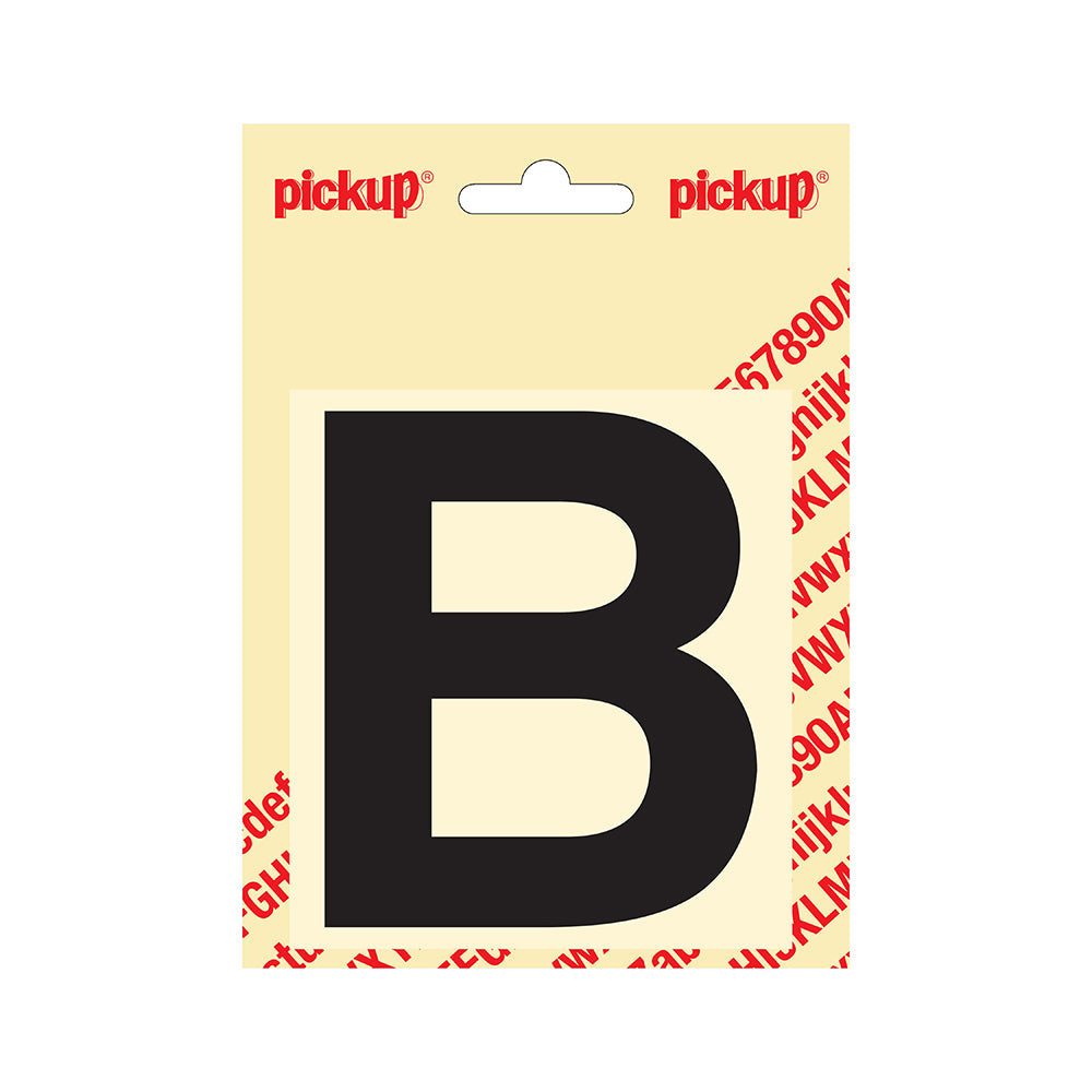 Plakletter Helvetica 100 mm - zwart B - Helvetica - 31202100B - EAN 8711234141019 - zelfklevend vinyl