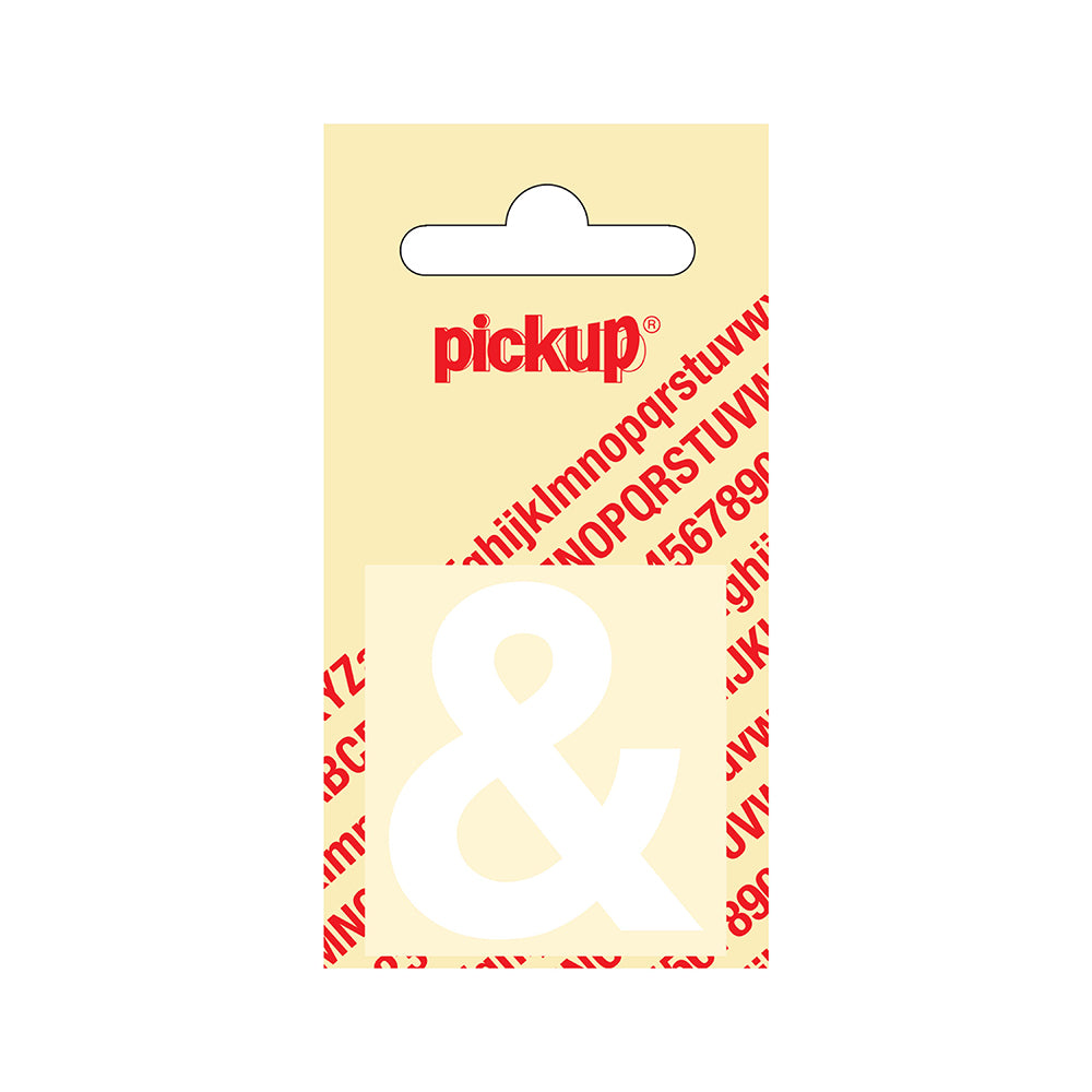 Plakletter Helvetica 40 mm - wit &amp; - Helvetica - 31212040&amp; - EAN 8711234102805 - zelfklevend vinyl