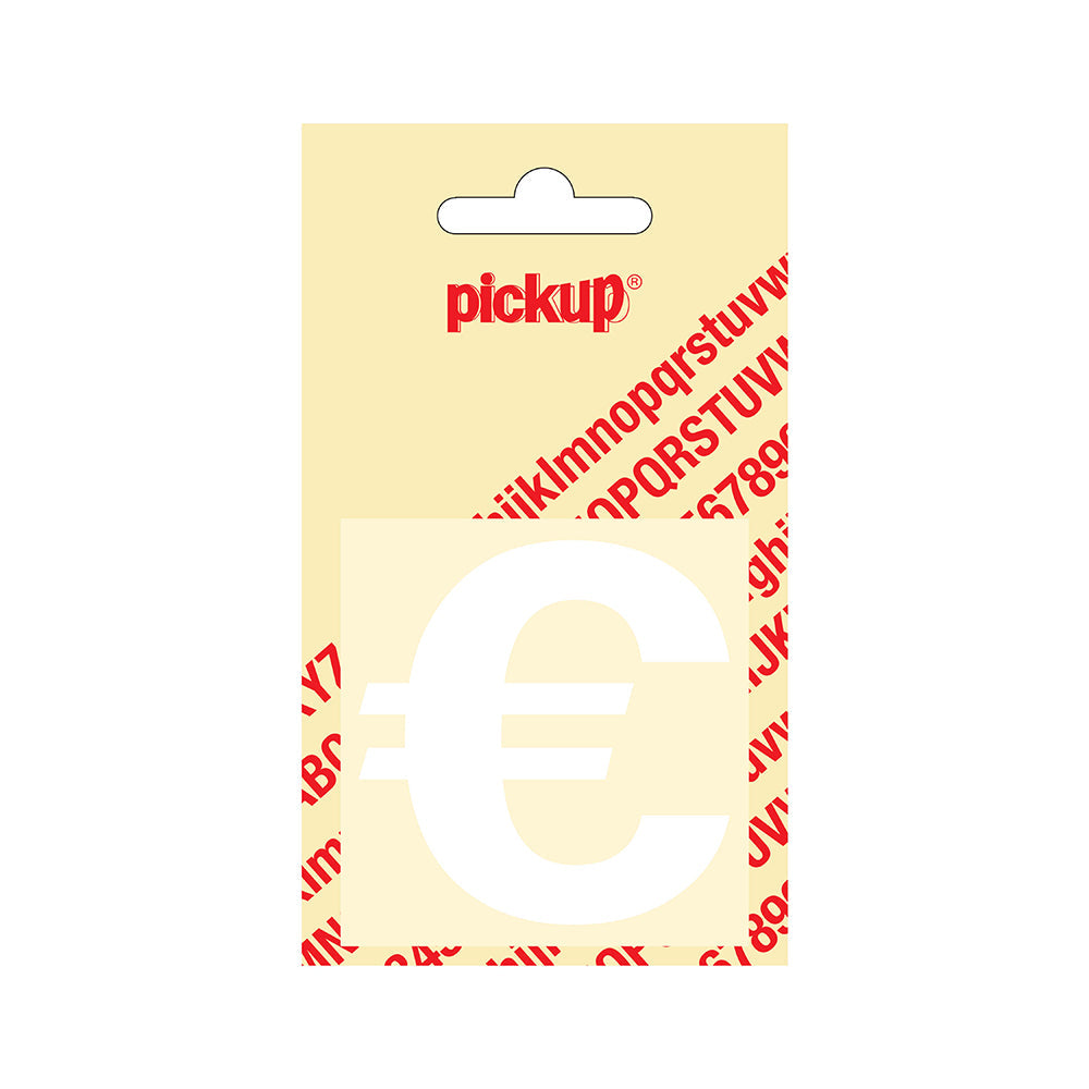 Plakletter Helvetica 60 mm - wit euroteken - Helvetica - 31212060EURO - EAN 8711234122278 - zelfklevend vinyl