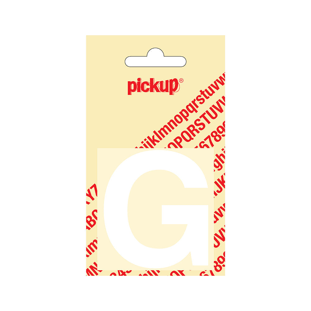 Plakletter Helvetica 60 mm - wit G - Helvetica - 31212060G - EAN 8711234122063 - zelfklevend vinyl