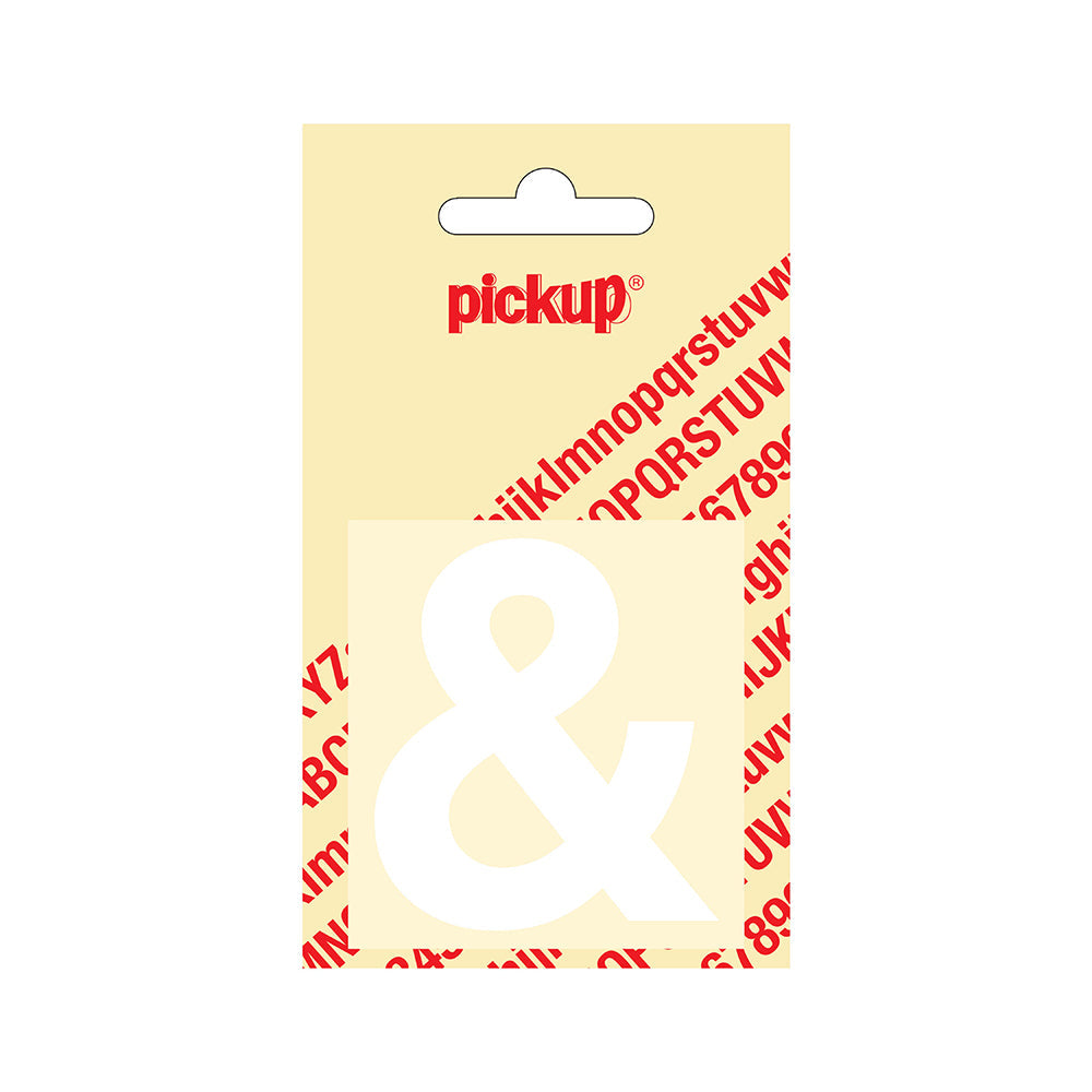 Plakletter Helvetica 60 mm - wit &amp; - Helvetica - 31212060&amp; - EAN 8711234122803 - zelfklevend vinyl