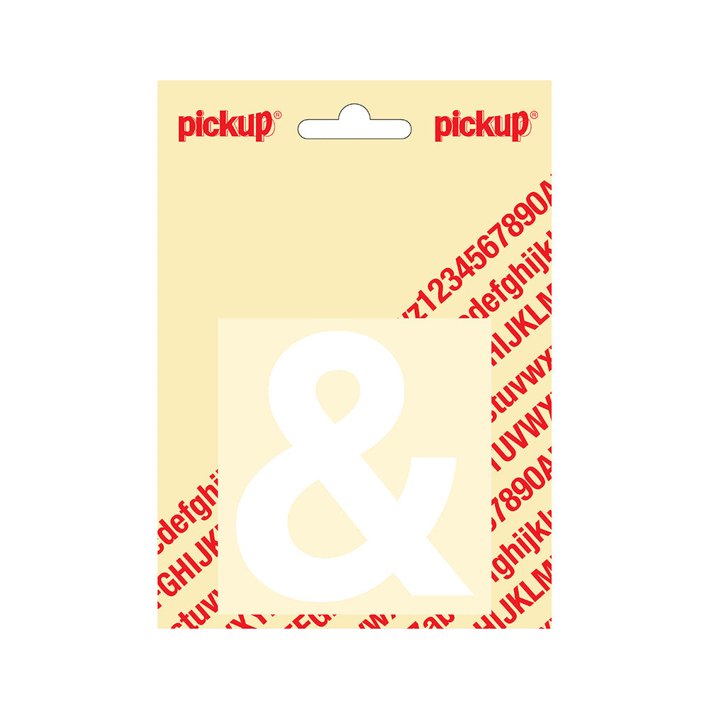 Plakletter Helvetica 80 mm - wit &amp; - Helvetica - 31212080&amp; - EAN 8711234132802 - zelfklevend vinyl