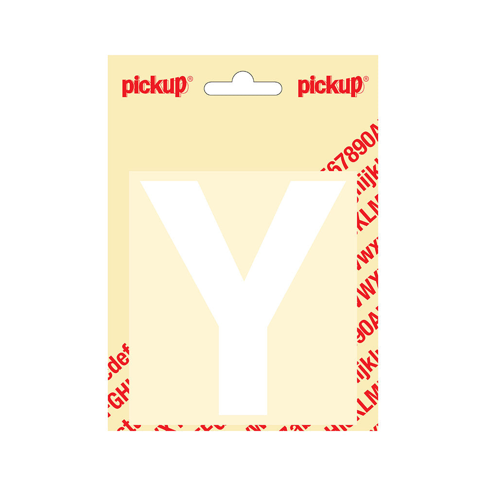 Plakletter Helvetica 100 mm - wit Y - Helvetica - 31212100Y - EAN 8711234142245 - zelfklevend vinyl