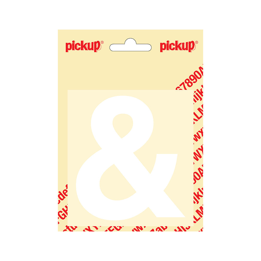 Plakletter Helvetica 100 mm - wit &amp; - Helvetica - 31212100&amp; - EAN 8711234142801 - zelfklevend vinyl
