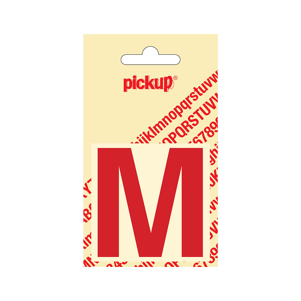 Plakletter Helvetica 60 mm - rood M - Helvetica - 31222060M - EAN 8711234123121 - zelfklevend vinyl