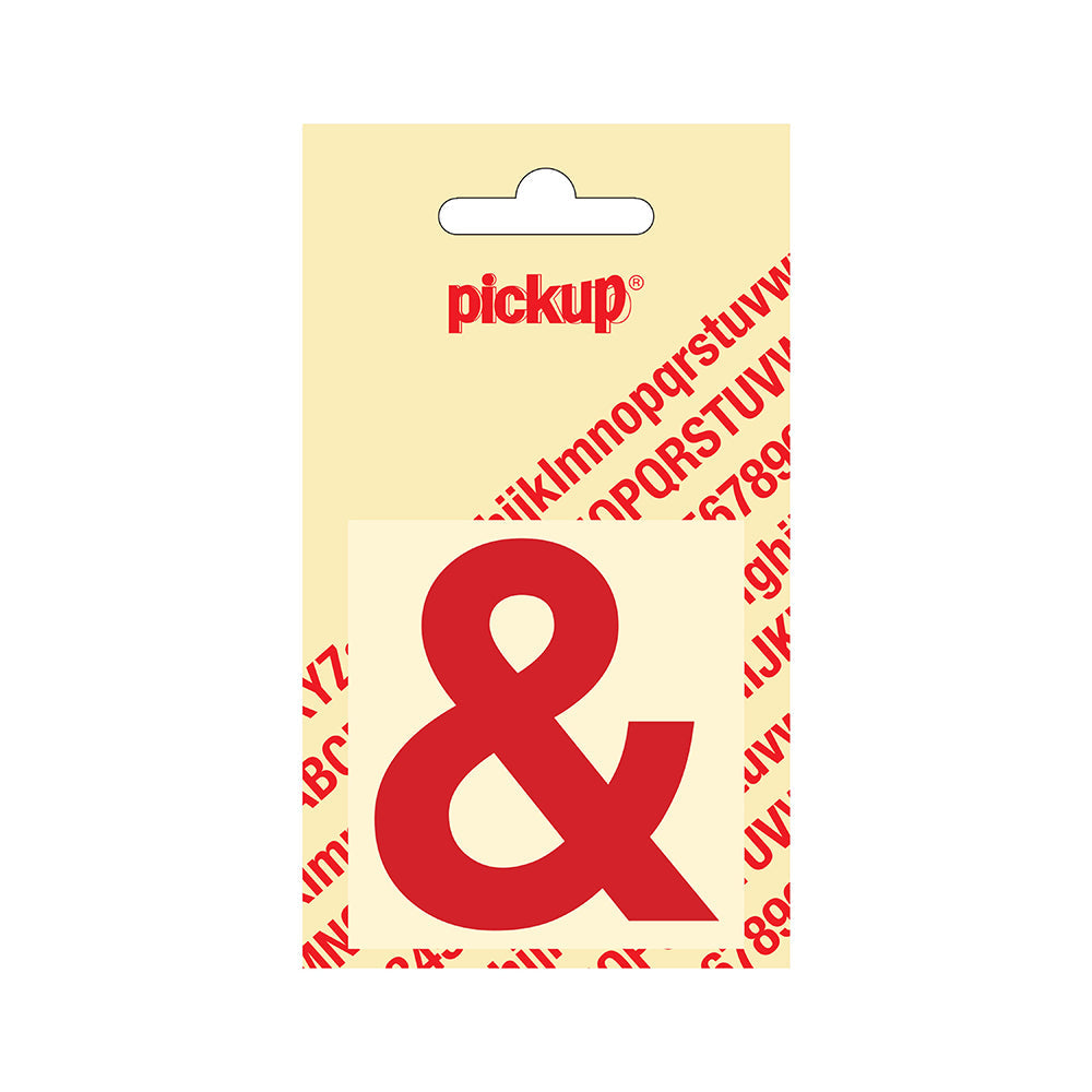 Plakletter Helvetica 60 mm - rood &amp; - Helvetica - 31222060&amp; - EAN 8711234123800 - zelfklevend vinyl