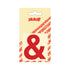 Plakletter Helvetica 60 mm - rood & - Helvetica - 31222060& - EAN 8711234123800 - zelfklevend vinyl