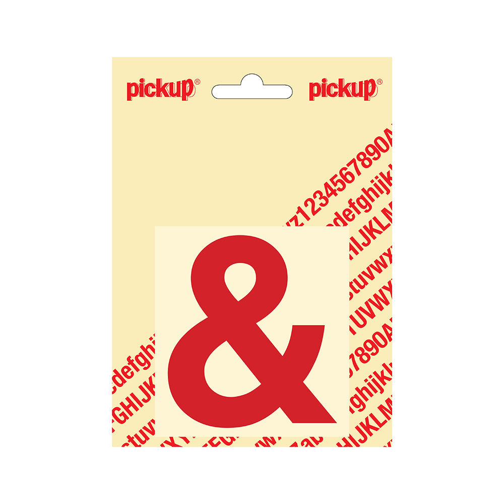 Plakletter Helvetica 80 mm - rood &amp; - Helvetica - 31222080&amp; - EAN 8711234133809 - zelfklevend vinyl