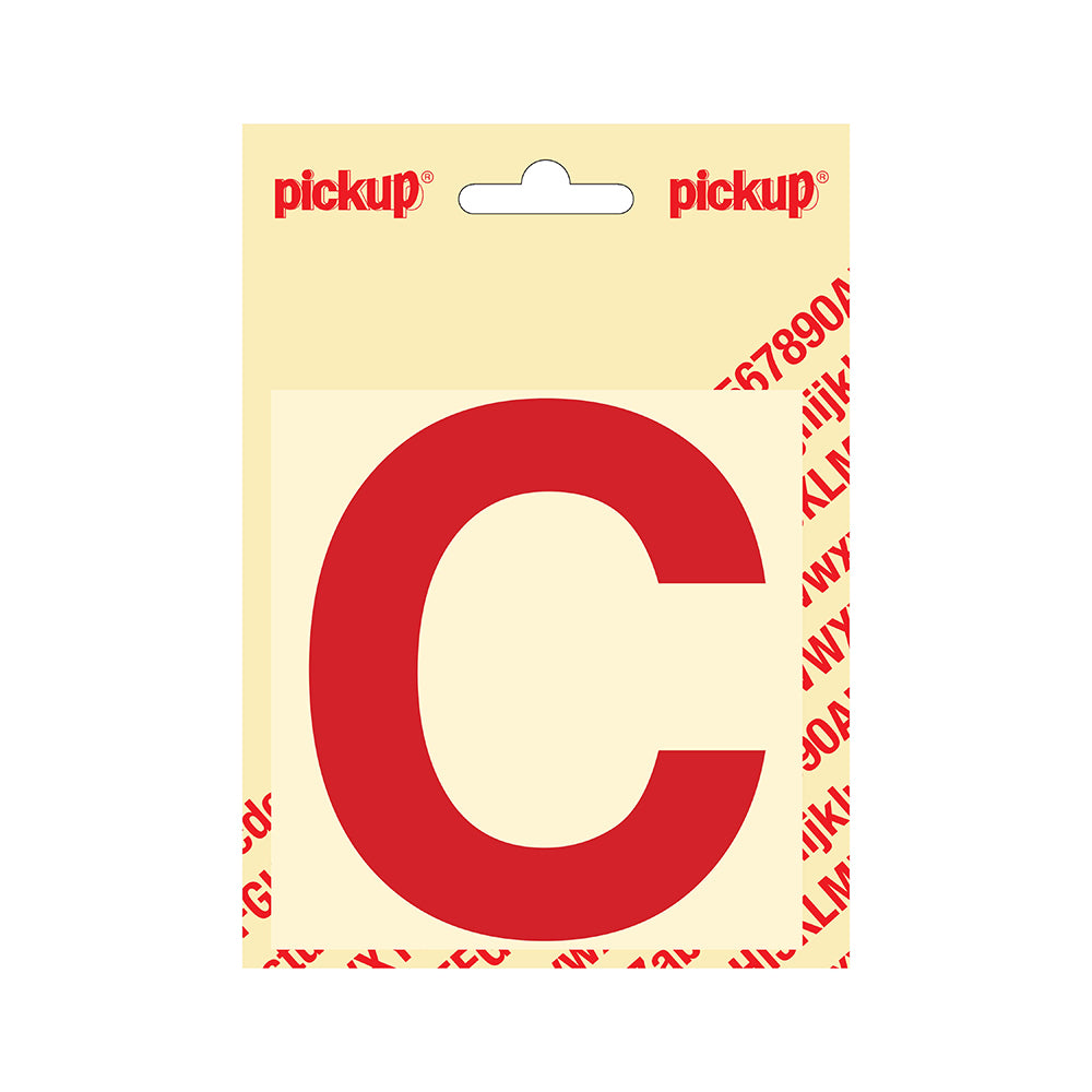 Plakletter Helvetica 100 mm - rood C - Helvetica - 31222100C - EAN 8711234143020 - zelfklevend vinyl
