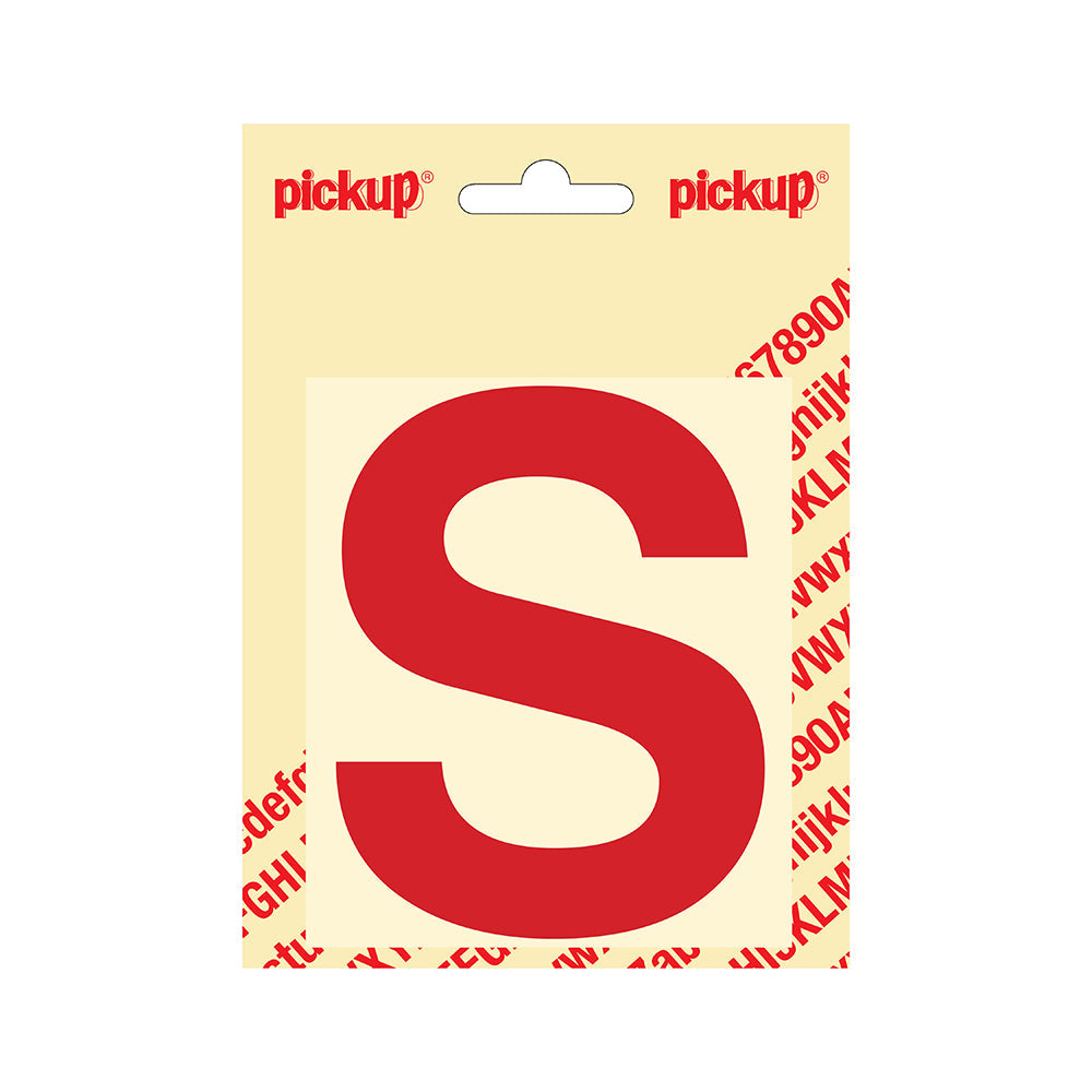 Plakletter Helvetica 100 mm - rood S - Helvetica - 31222100S - EAN 8711234143181 - zelfklevend vinyl