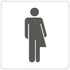 Route Acryl Genderneutraal, wit - 9 x 9 cm - toiletten - WC - 4212090125 - EAN 8711234008046 - zelfklevend acrylaat 3 mm