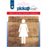 Route Acryl Dames, toiletten, wc, hout - 9 x 9 cm - 4219090101 - EAN 8711234004741 - zelfklevend acrylaat 3 mm