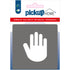 Route Acryl Hand Priv‚ grijs - 9 x 9 cm - 4221090106 - EAN 8711234004604 - zelfklevend acrylaat 3 mm