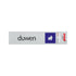 Route Alulook 165x44 mm - Duwen liggend - 4604 - EAN 8711234046048 - zelfklevend kunststof aluminiumlook alulook