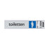 Route Alulook 165x44 mm - Genderneutraal - toiletten - WC - 4674 - EAN 8711234046741 - zelfklevend kunststof aluminiumlook alulook