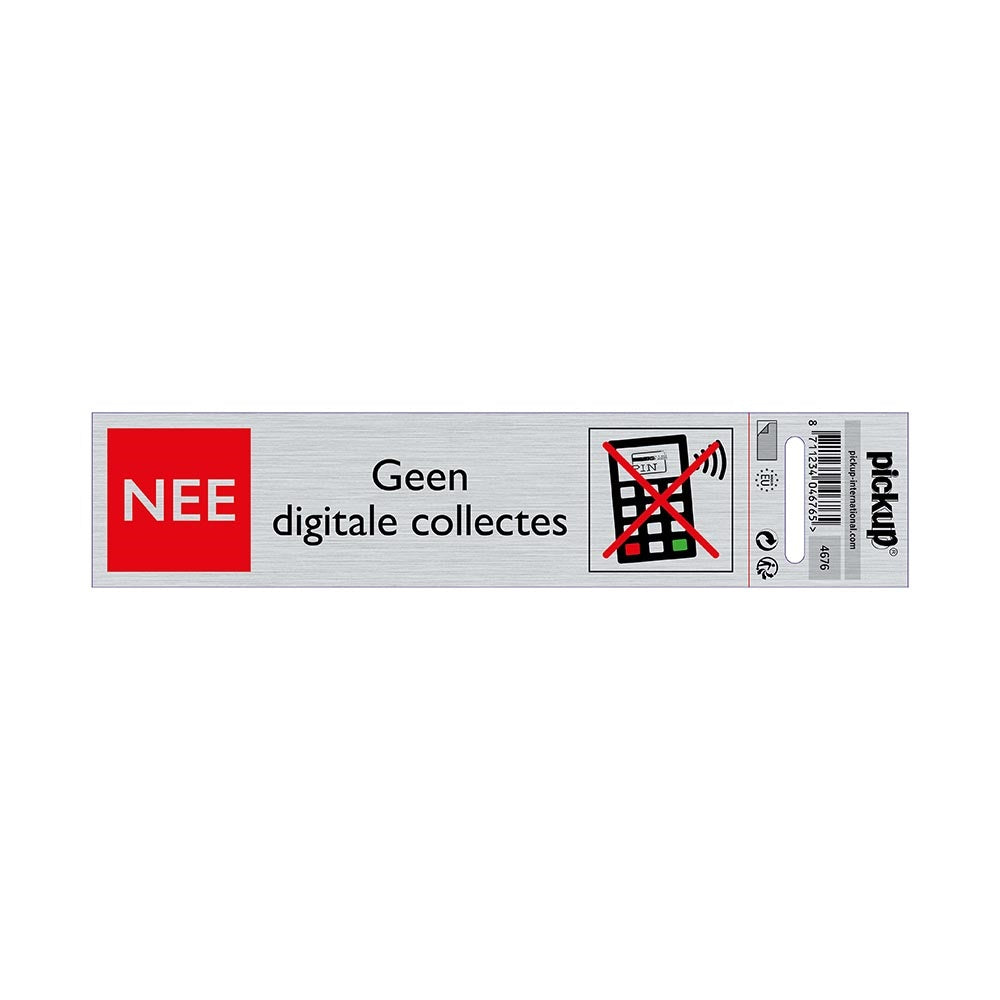 Route Alulook 165x44 mm - Geen digitale collecte - 4676 - EAN 8711234046765 - zelfklevend kunststof aluminiumlook alulook collecteren