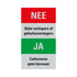Route alulook 60x44 mm - NEE JA collecteren - 4951 - EAN 8711234049513 - zelfklevend kunststof aluminiumlook alulook