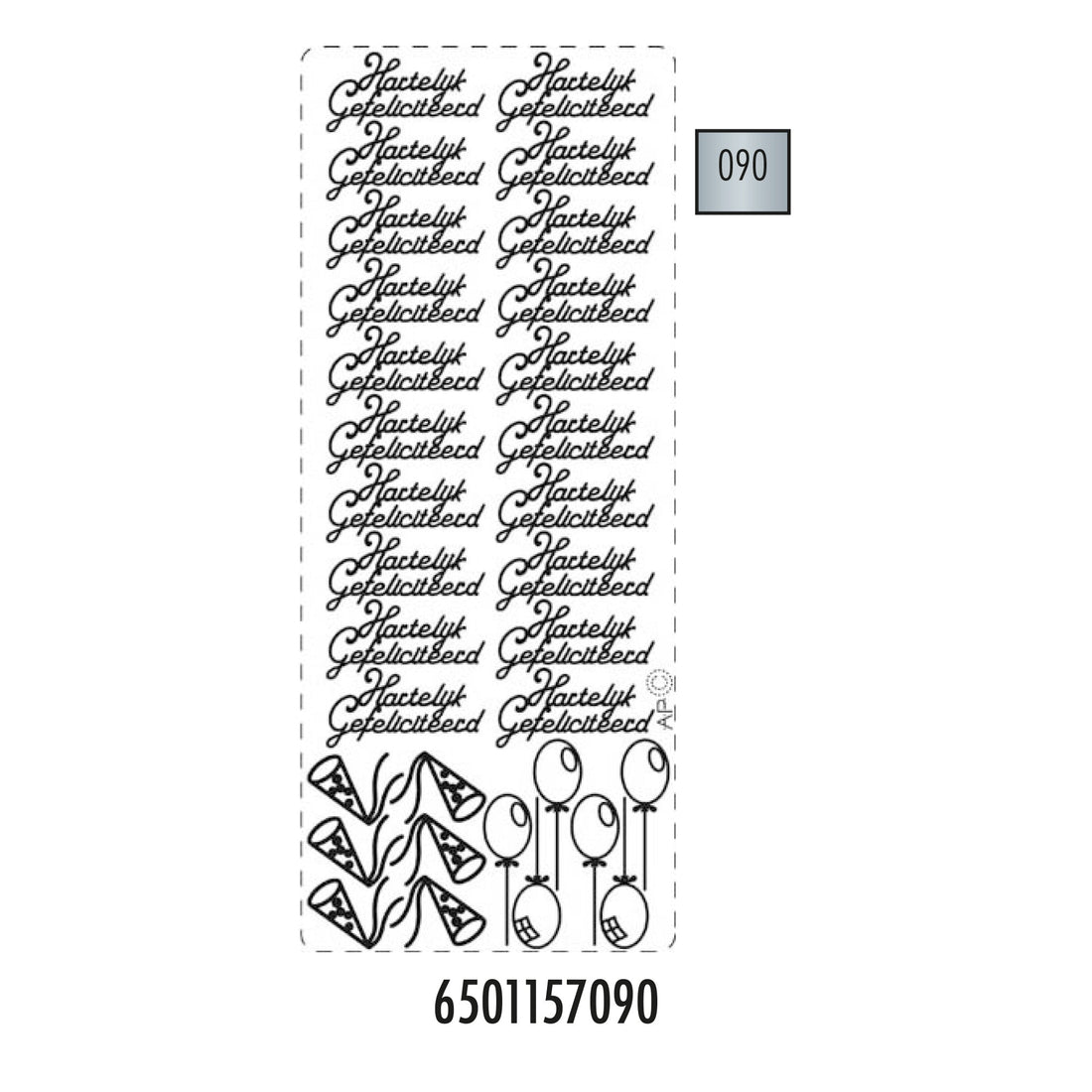 Hobbysticker 157 zilver 6501157090 EAN 8711234417435 