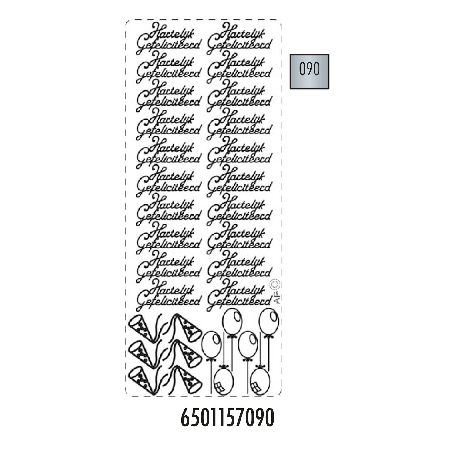 Hobbysticker 157 zilver 6501157090 EAN 8711234417435 