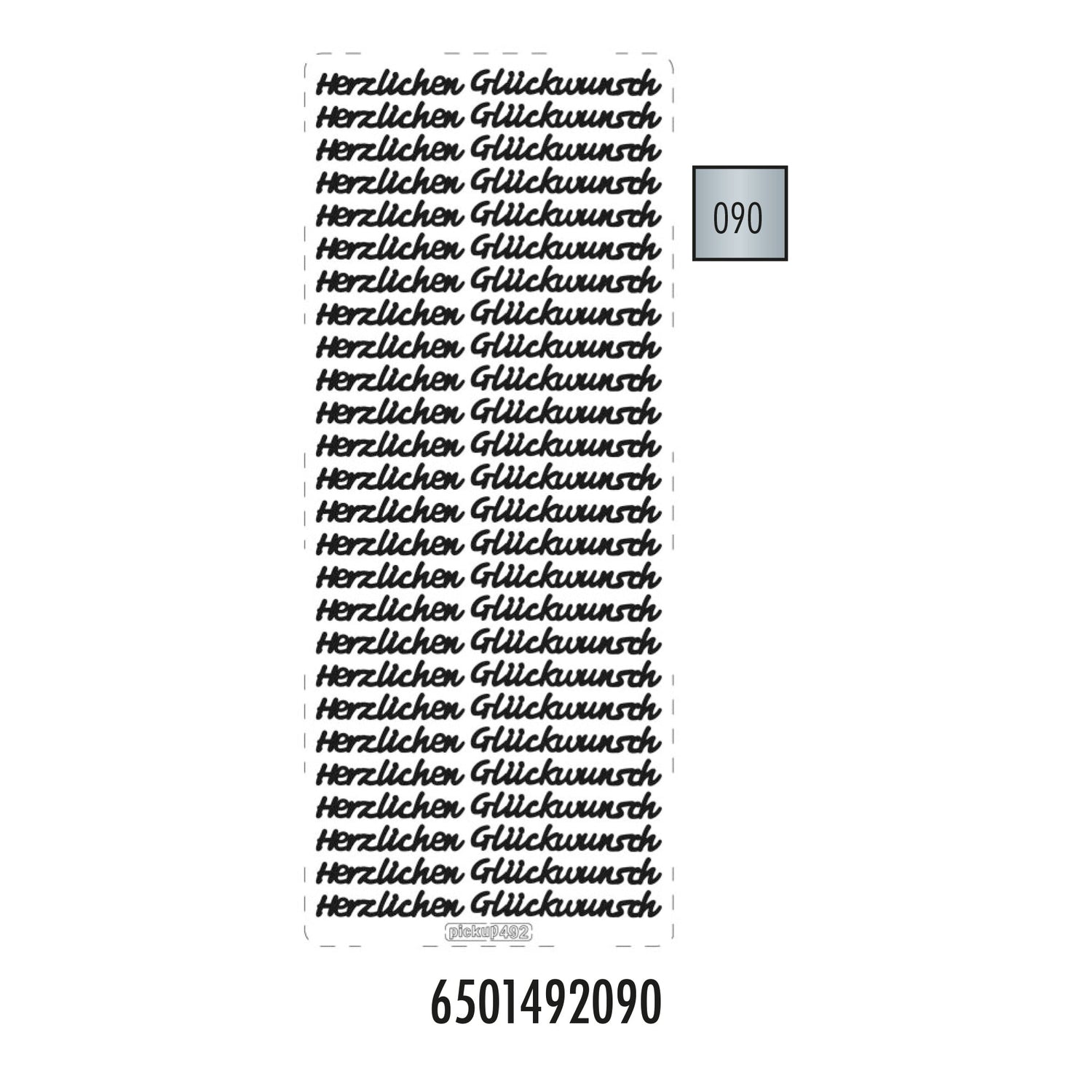 Hobbysticker 492 zilver 6501492090 EAN 8711234505316 