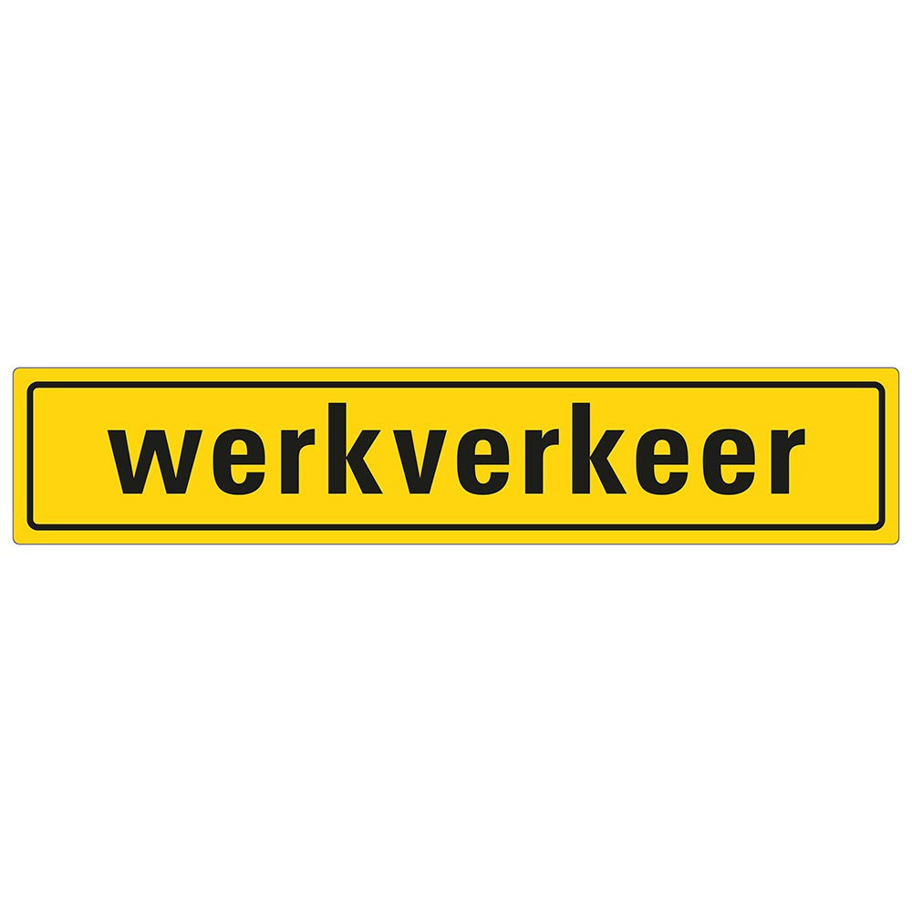 Pickup Bord - magneetfolie 400x80 mm werkverkeer - magneetfolie - 8099080402 - EAN 8711234006295 -geel