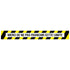 Autocollant au sol 100x800 mm jaune-noir laminé Merci de ne pas franchir cette limite - social distance distance sociale - 19  8199100811 EAN 8711234040886 vloersticker gelamineerd