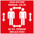 vloersticker 280x280 mm gelamineerd rood 8199280280 social distance 19 - EAN 8711234040725