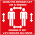 Autocollant au sol 280x280 rouge lamin‚ 19 social distance distance sociale 8199280281 EAN 8711234040794 vloersticker gelamineerd
