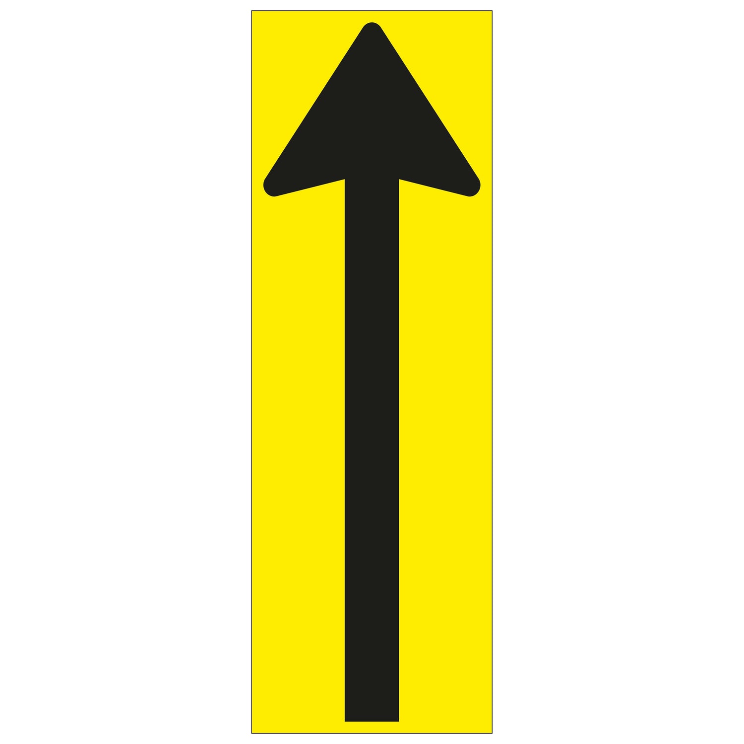 Vloersticker Richtingspijl 10x30 cm geel zwart gelamineerd social distance distance sociale 19  lamin‚ laminated laminiert 91080021 EAN 8711234041937 