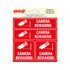 Pictogram 150x150 mm 4 op 1 - Camerabewaking - P168-15-4 - EAN 8711234376497 - zelfklevende vinyl sticker 