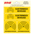 Pictogram 150x150 mm 4 op 1 - Elektronisch beveiligd - P169-15-4 - EAN 8711234376503 - zelfklevende vinyl sticker 