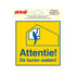 Pictogram 150x150 mm - Attentie De buren waken - P174-15 - EAN 8711234376404 - zelfklevende vinyl sticker 