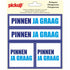Pictogram 150x150 mm 4 op 1 - Pinnen Ja Graag - P300-15-4 - EAN 8711234127730 - zelfklevende vinyl sticker 