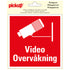 Pictogram zelfklevende vinyl sticker 15 x 15 - VIDEO OVERV�KNING - P417-15 - EAN 8711234376718 - zelfklevende vinyl sticker 