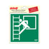 Pictogram 150x150 mm - Vluchtweg met noodladder - P510-15 - EAN 8711234376138 - zelfklevende vinyl sticker 