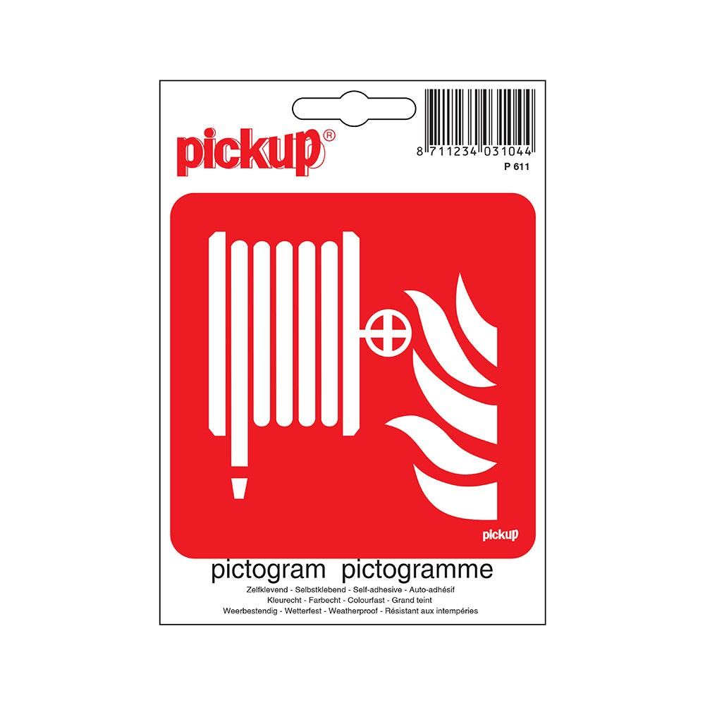 Pictogram 100x100 mm - Plaats blusmiddel - P611 - EAN 8711234031044 - zelfklevende vinyl sticker 