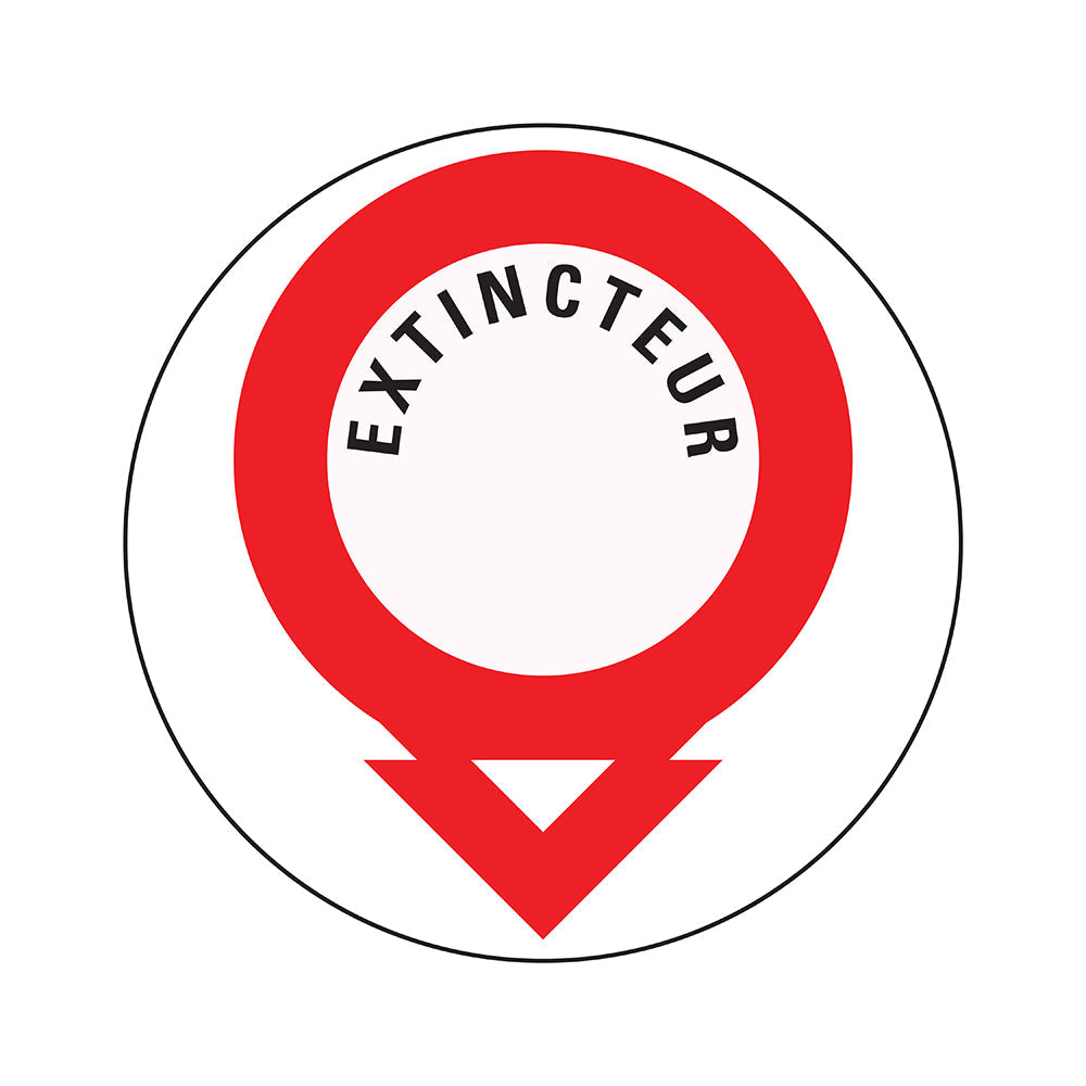 Pictogram rond 200 mm - Extincteur - P657-20 - EAN 8711234031419 - zelfklevende vinyl sticker 