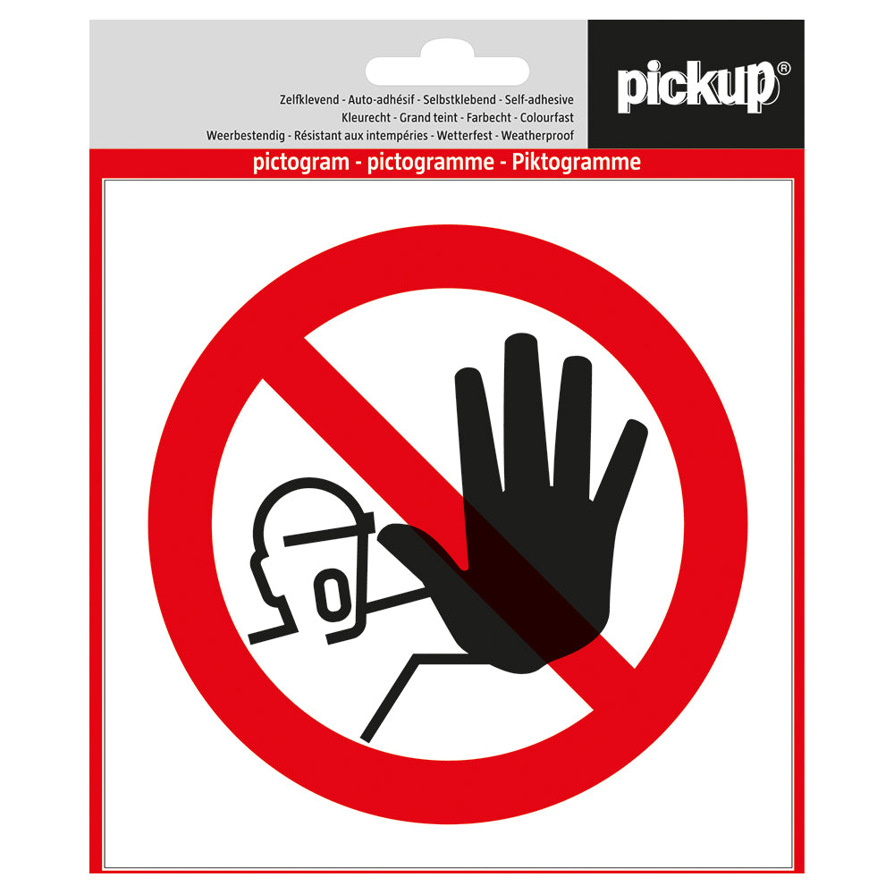 Pictogram Aufkleber 140x140 mm Zutritt fur unbef�gte verboten P819-14 EAN 8711234339560 
